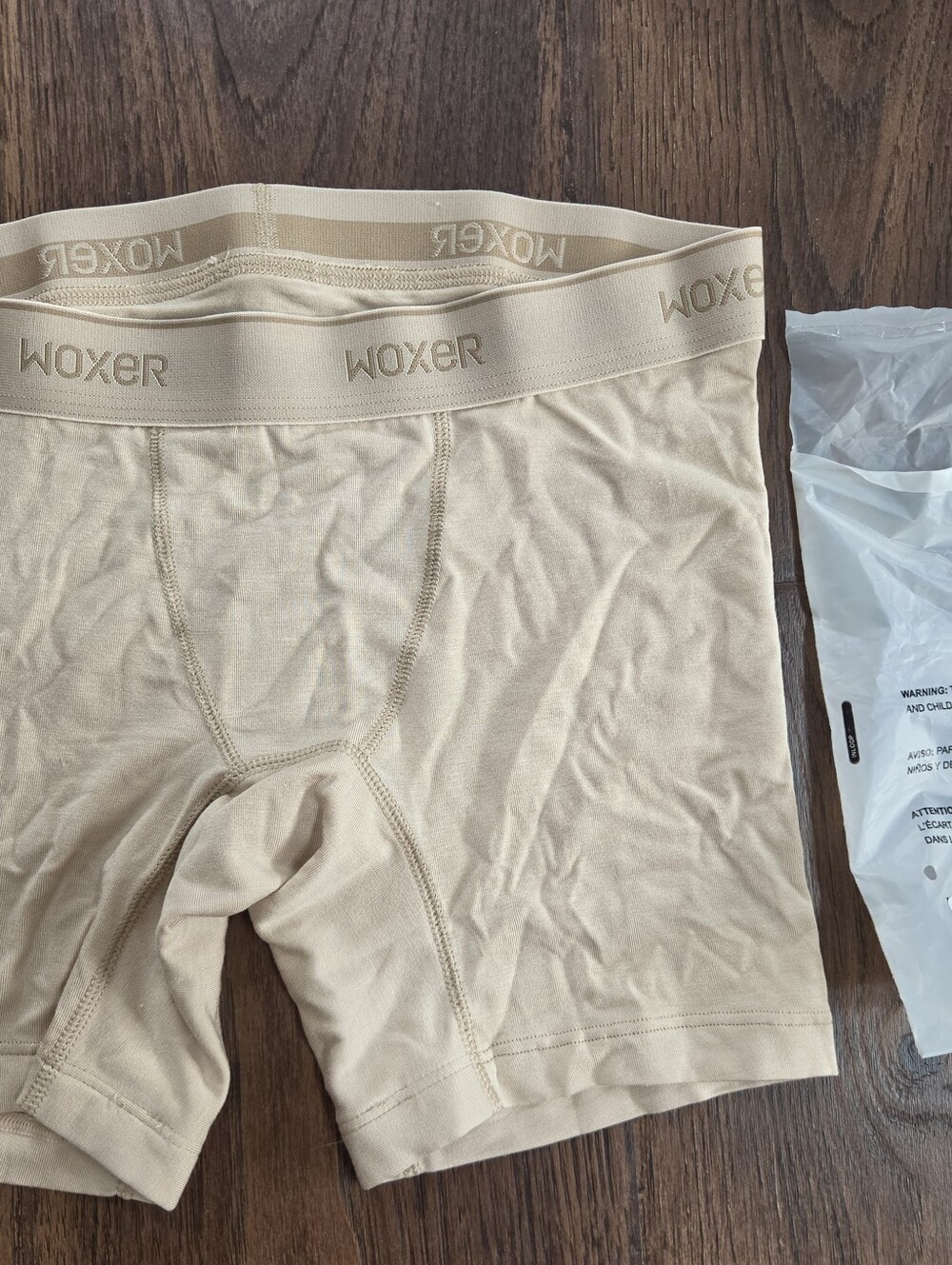 NEW- Woxer Ladies Baller Briefs - Size XS - Beige